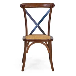 Sedia da Interno Impilabile in Legno di Rovere e Seduta in Rattan - Barriera
