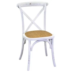 Sedia da Interno Impilabile in Legno di Betulla e Seduta in Rattan - Barriera