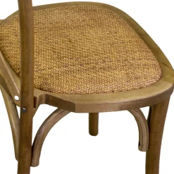 Sedia da Interno Impilabile in Legno di Betulla e Seduta in Rattan - Barriera