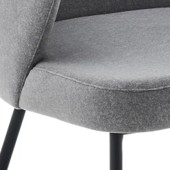 Sedia da Pranzo con Struttura in Metallo e Seduta in Velluto Made in Italy - Rodino