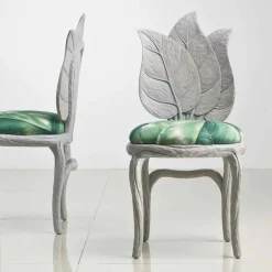 Sedia da pranzo imbottita di design moderno, made in Italy, Daniel
