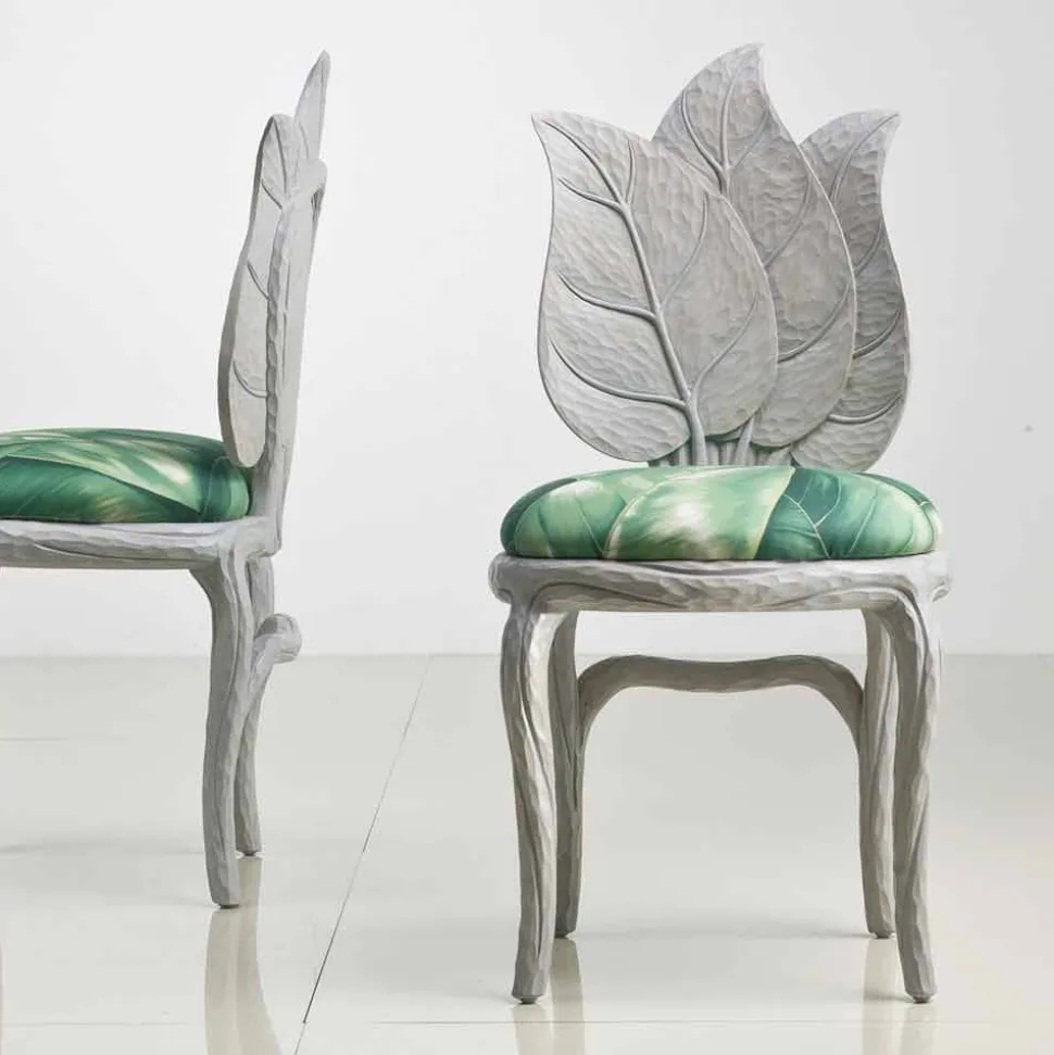 Sedia da pranzo imbottita di design moderno, made in Italy, Daniel