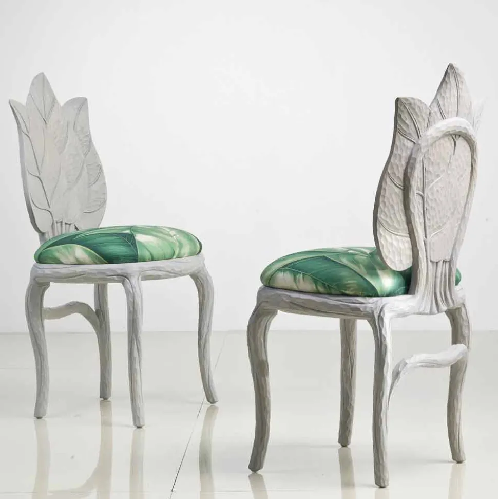 Sedia da pranzo imbottita di design moderno, made in Italy, Daniel