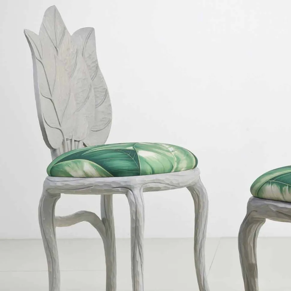 Sedia da pranzo imbottita di design moderno, made in Italy, Daniel