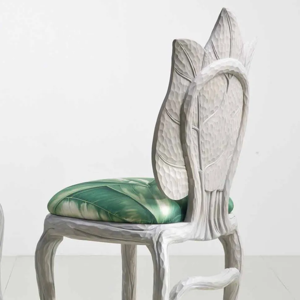 Sedia da pranzo imbottita di design moderno, made in Italy, Daniel