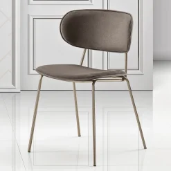 Sedia da Pranzo in Tessuto di 2 Diverse Finiture Made in Italy - Sanemi