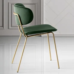 Sedia da Pranzo in Tessuto di 2 Diverse Finiture Made in Italy - Sanemi