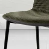 Sedia da Pranzo in Tessuto Vulcano e Gambe in Metallo Made in Italy - Amane
