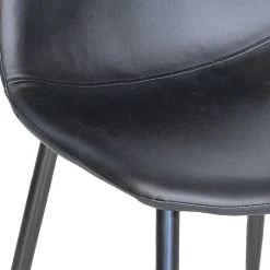 Sedia da Soggiorno con Struttura in Metallo e Seduta in Ecopelle Made in Italy - Minou