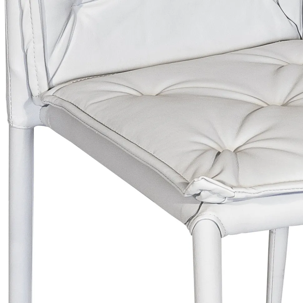 Sedia da Soggiorno con Struttura e Seduta in Ecopelle Made in Italy - Grogu