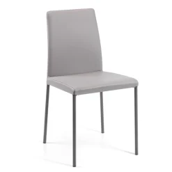 Sedia da Soggiorno in Ecopelle e Acciaio Made in Italy - Cucciolo