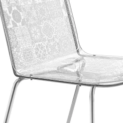 Sedia da Soggiorno in Plexiglass e Ferro Made in Italy, 2 Pezzi - Pumbaa