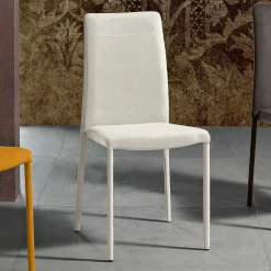 Sedia da Soggiorno Interamente Rivestita in Tessuto Made in Italy - Lorelai