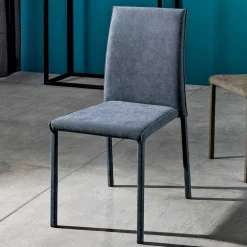 Sedia da Soggiorno Interamente Rivestita in Tessuto Made in Italy - Rosetta