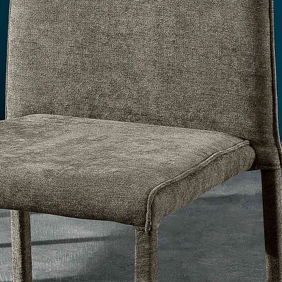 Sedia da Soggiorno Interamente Rivestita in Tessuto Made in Italy - Rosetta