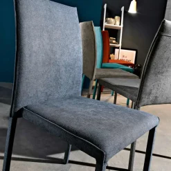 Sedia da Soggiorno Interamente Rivestita in Tessuto Made in Italy - Rosetta