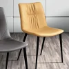 Sedia da Soggiorno in Tessuto Fibrato Effetto Pelle e Metallo Made in Italy - Gohan