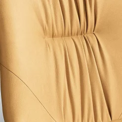 Sedia da Soggiorno in Tessuto Fibrato Effetto Pelle e Metallo Made in Italy - Gohan