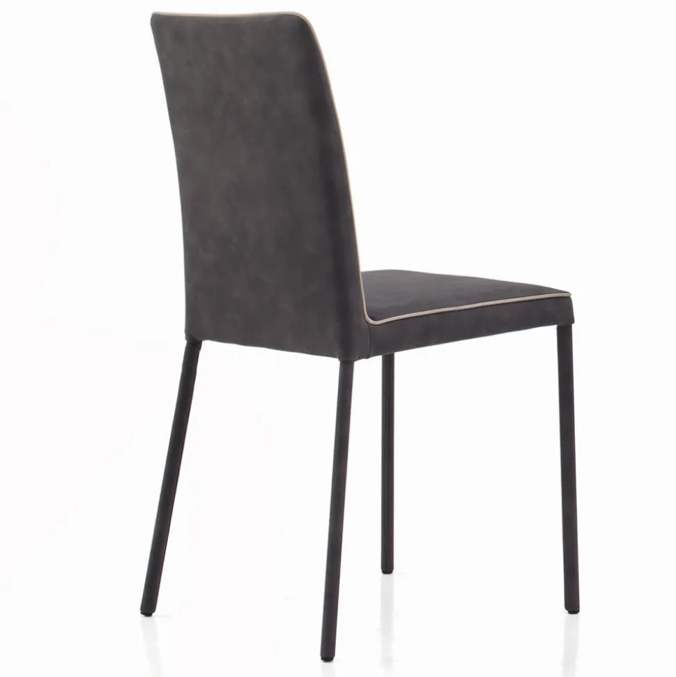 Sedia da Soggiorno Rivestita e Gambe Laccate Made in Italy - Catania