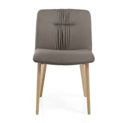Sedia da Soggiorno Rivestita in Tessuto e Gambe in Frassino Design - Florinda