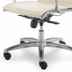 Sedia da ufficio con monoscocca in similpelle made in Italy Agata