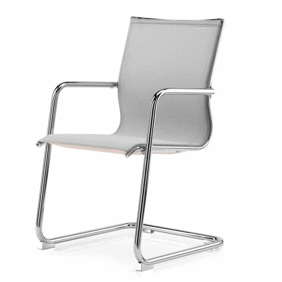 Sedia da Ufficio Ergonomica a Slitta con Braccioli Made in Italy - Filanna