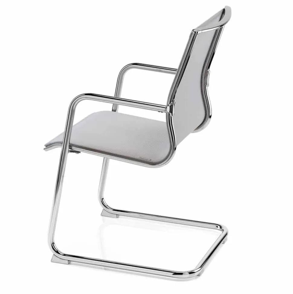 Sedia da Ufficio Ergonomica a Slitta con Braccioli Made in Italy - Filanna