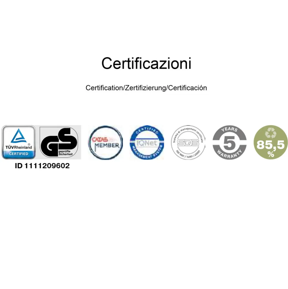 Sedia da Ufficio Ergonomica Girevole con Rotelle e Braccioli - Filanna