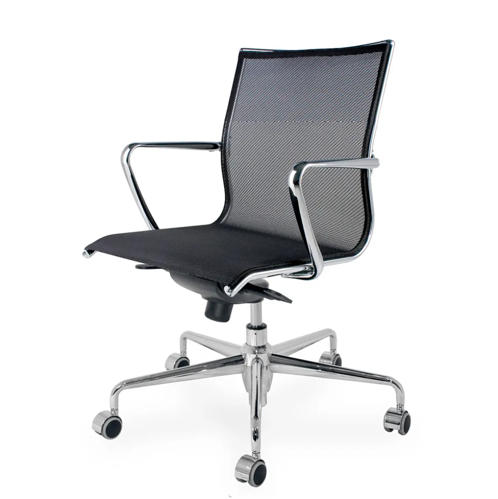 Sedia da Ufficio Ergonomica Girevole con Rotelle e Braccioli - Filanna