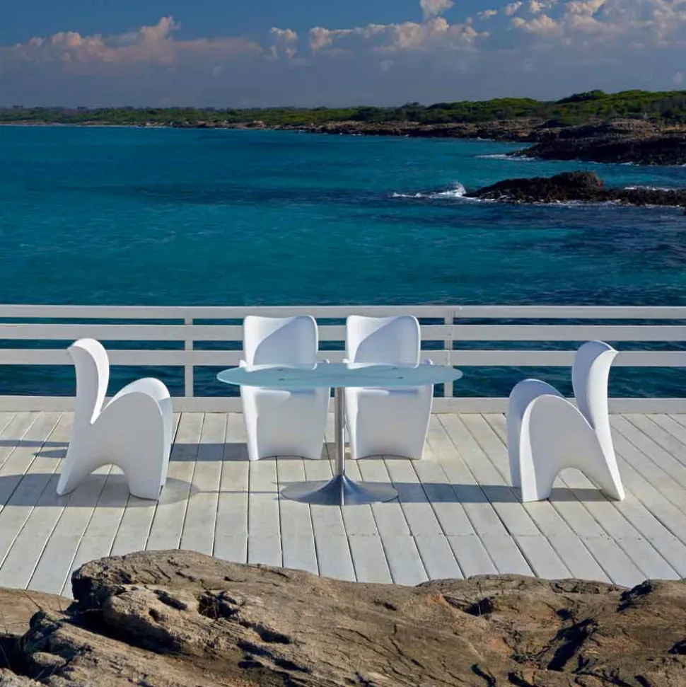 Sedia Design da Interno o Esterno in Plastica Colorata 2 Pezzi - Lily by Myyour
