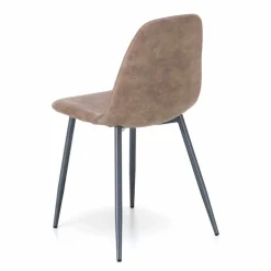 Sedia design moderno in similpelle per sala da pranzo o cucina, 4 pezzi - Elice