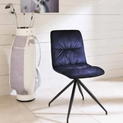 Sedia design moderno rivestita in tessuto, 4 pezzi - Chiara