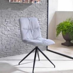 Sedia design moderno rivestita in tessuto, 4 pezzi - Chiara