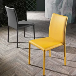 Sedia di Design Moderno Elegante in Ecopelle Colorato da Salotto - Grenger