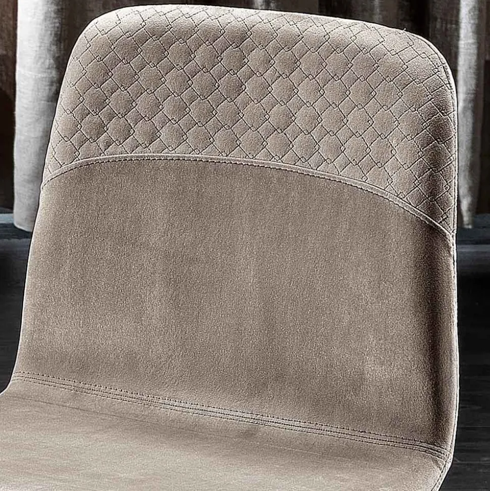 Sedia Elegante di Design Moderno in Velluto Colorato e Legno - Bizet