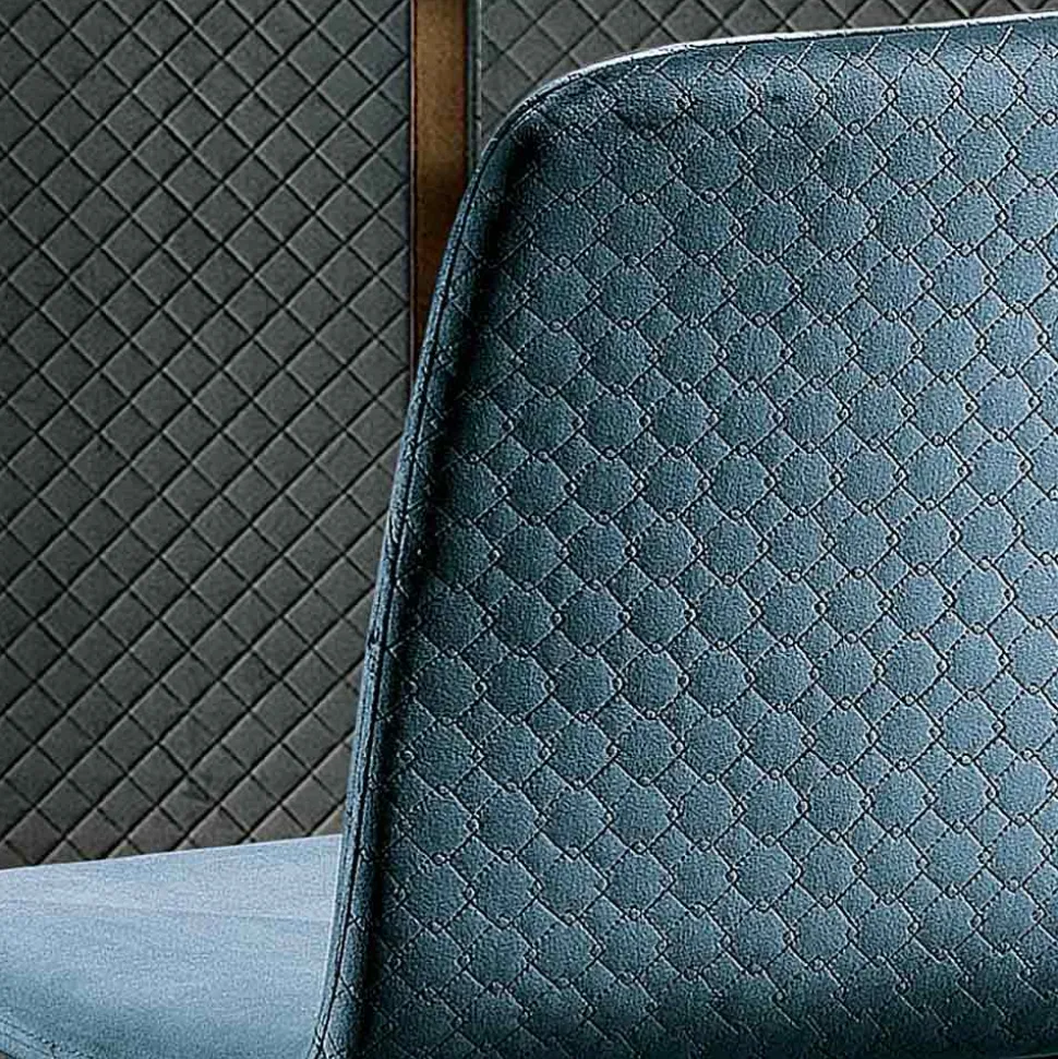 Sedia Elegante di Design Moderno in Velluto Colorato e Legno - Bizet