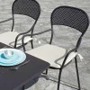Sedia Giardino Impilabile con Struttura in Ferro Color Antracite - Nadege