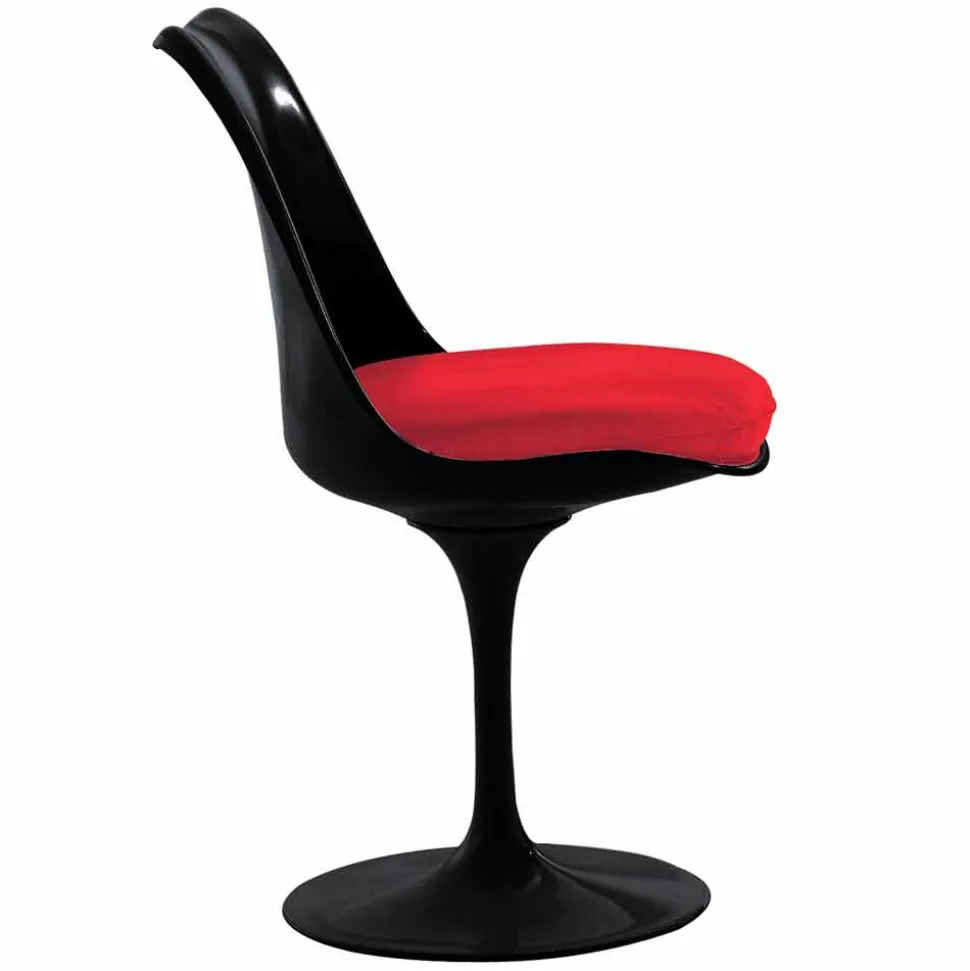 Sedia Girevole in Alluminio Laccato con Seduta in Pelle Made in Italy - Cabiria