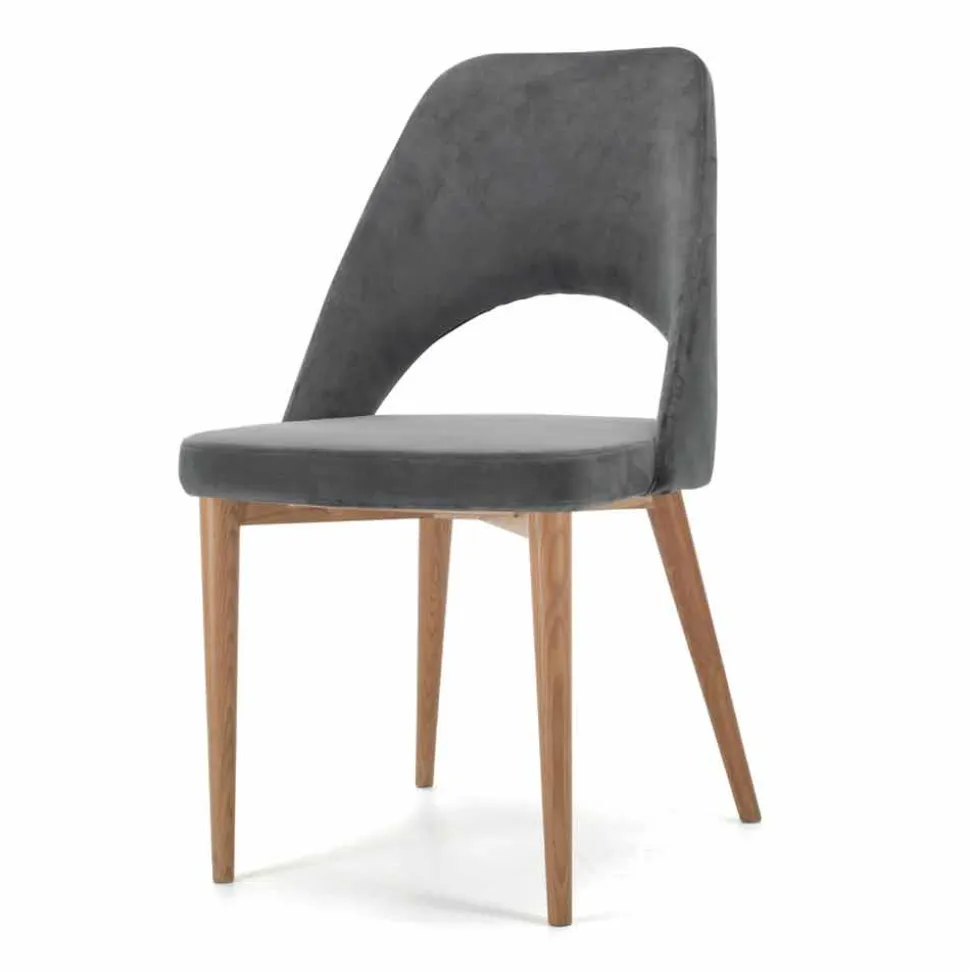 Sedia Imbottita con Base in Legno di Frassino Made in Italy – Lorenza