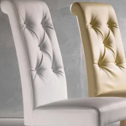 Sedia Imbottita di Design, con Lavorazione Capitonnè - Diana