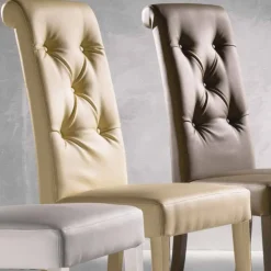 Sedia Imbottita di Design, con Lavorazione Capitonnè - Diana