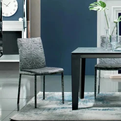Sedia Imbottita e Rivestita in Tessuto Made in Italy 4 Pezzi - Monnalisa