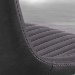 Sedia imbottita in eco nabuk e metallo, design moderno, Taranto