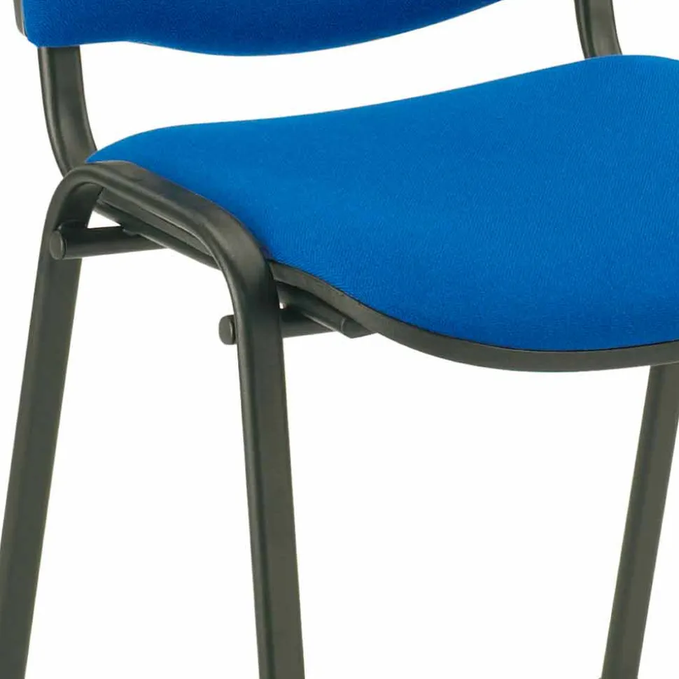 Sedia Imbottita per Sala da Attesa con Base in Metallo Nero Moderna – Carmela