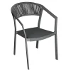 Sedia Impilabile con Seduta in Textilene e Schienale in Twist Wicker - Passione