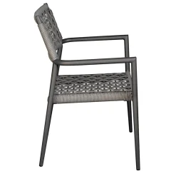 Sedia Impilabile da Esterno con Seduta e Schienale in Twist Wicker - Solefresco