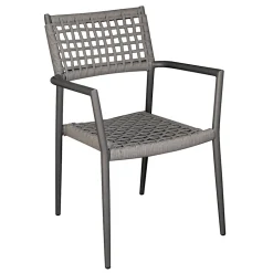 Sedia Impilabile da Esterno con Seduta e Schienale in Twist Wicker - Solefresco