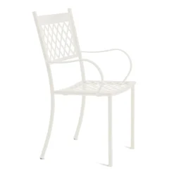 Sedia Impilabile da Esterno in Acciaio Zincato Made in Italy 4 Pezzi - Celia