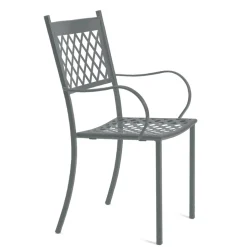Sedia Impilabile da Esterno in Acciaio Zincato Made in Italy 4 Pezzi - Celia
