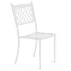 Sedia Impilabile da Esterno in Acciaio Zincato Made in Italy 4 Pezzi - Celia
